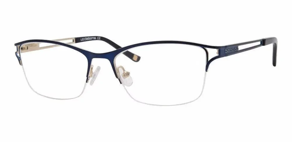 NEW Liz Claiborne L 661 Blue and Gold Eye Glasses